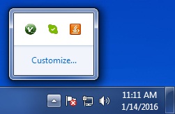 Voicent Logo on the taskbar 