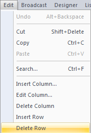Auto Dialer Insert, Edit, Delete Row and Column
